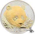 China Panda 2018 - Silbermünze zu 30 Gramm 999 Silber Vergoldet