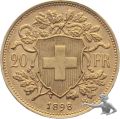 20 Franken 1898 B, Goldvreneli Gold