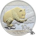 China Panda 2016 - Silbermünze zu 30 Gramm 999 Silber - teilvergoldet