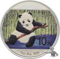 China Panda 2014 - Silbermünze zu 1 Feinunze 999 Silber - coloriert "am Wasser"