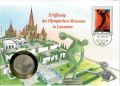 Numisbrief mit 5 Franken 1988 Olympische Sommerspiele, Er&ouml;ffnung Olymp. Museum Lausanne
