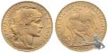 Frankreich 20 Francs 1913 Gold Hahn Goldmünze