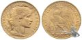 Frankreich 20 Francs 1906 Gold Hahn Goldmünze