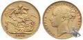 Grossbritannien Sovereign 1878 Victoria Haarband Gold Goldmünze