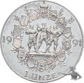 1991 Rütlischwur, 700jahrfeier - 1 Unze Feinsilber 999