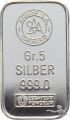 999er Silberbarren - 5 Gramm - Argor SA Chiasso