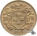 20 Franken 1912 B, Goldvreneli Gold