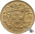 20 Franken 1911 B, Goldvreneli Gold