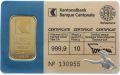 10 Gramm 999.9 Gold Kantonalbank