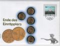 Numisbrief 1 Rappen Ende des Einräpplers