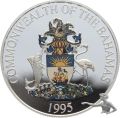 Bahamas 1 Unze 1995 Hibiskus - 1 Unze Feinsilber 999