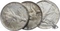 USA 3 Stück Silver Eagle - je 1 Unze Feinsilber 999