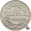 2 Franken 1928 B seltene Qualität