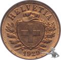2 Rappen 1929 B TOP STEMPELGLANZ