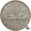 Kanada 1 Dollar 1965 Voyageur - Gross-Silberm&uuml;nze