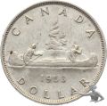 Kanada 1 Dollar 1953 Voyageur - Gross-Silberm&uuml;nze