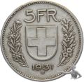 Silber 5 Fr. Silber 1931