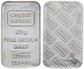 Silberbarren 20 Gramm 999 - Credit Suisse