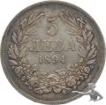 Bulgarien 5 Lewa 1894 KB - Grosssilberm&uuml;nze