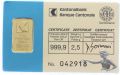 Goldbarren zu 2.5 Gramm 999.9 - Argor Heraeus - Zertifikat 042918
