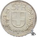 5 Franken 1926 B Alphirte Silber Grossilberm&uuml;nze
