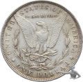 USA uralter Silberdollar von 1896 Grosssilberm&uuml;nze