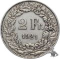 2 Franken 1921 - Eidgenossenschaft Silber