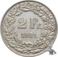 2 Franken 1921 - Eidgenossenschaft Silber