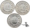 2 Franken 1944 + 1947 + 1959