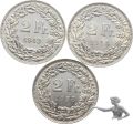 2 Franken 1943 + 1944 + 1958