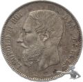 Belgien 5 Francs 1875 Leopold II. Grosssilberm&uuml;nze