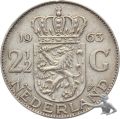 Niederlande 2.5 Gulden 1963 Silber