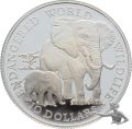 10 $ M&uuml;nze | Cook Islands 10 Dollars 1990 -Tierwelt WWF Elefant | vz/stgl