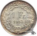1 Franken 1952 Silber - Topst&uuml;ck
