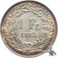1 Franken 1952 Silber - Topst&uuml;ck