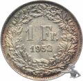 1 Franken 1952 Silber - Topst&uuml;ck