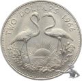 Bahamas 2 Dollars 1966 - 28.6 gr 925 Silber