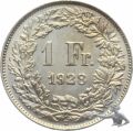 1 Franken 1928 - Silber - Prachtst&uuml;ck