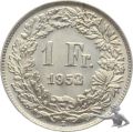 1 Franken 1952 - Silber - Prachtst&uuml;ck