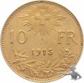 10 Franken 1915 B Gold Vreneli Goldvreneli