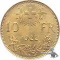 10 Franken 1922 B Gold Vreneli Goldvreneli