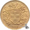 20 Franken 1899 B Gold Vreneli Goldvreneli