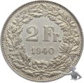 2 Franken 1940 Silber 10 Gramm