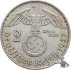 3. Reich 2 Mark 1937 Hakenkreuz Silber