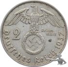 3. Reich 2 Mark 1937 Hakenkreuz Silber