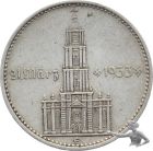 3. Reich 2 Mark 1934 E, Garnisonskirche Potsdam Hakenkreuz Silber