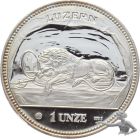 1988 Sitzende Helvetia + L&ouml;wendenkmal Luzern - 1 Unze Feinsilber 999