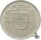 5 Franken 1933 Silber 15 Gramm 31 mm