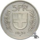 5 Franken 1931 Silber 15 Gramm 31 mm