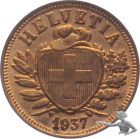 2 Rappen 1937 B TOPST&Uuml;CK